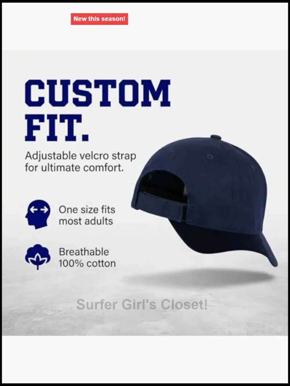 Adjustable Cotton Baseball Cap with Embroidered Logo